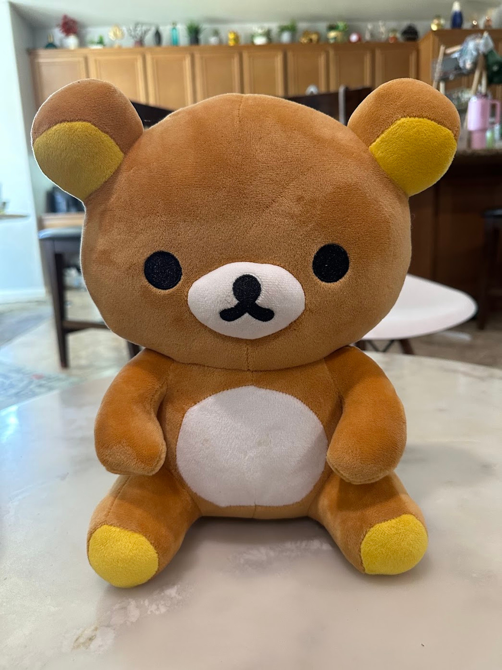 Plush Bear Stuffed Animal Brown Tan Yellow Rilakkuma Style